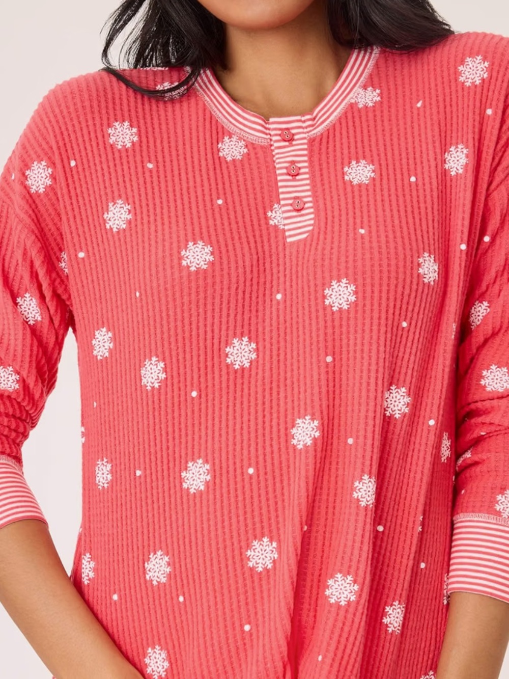 NWT PJ SALVAGE [$90] Pink Snowflake Polka Dot Thermal Pajama Set - Picture 3 of 4
